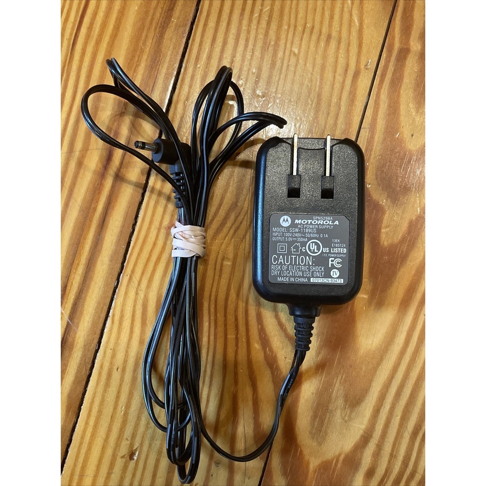 Genuine Motorola SPN5298A (SSW-1189US) AC Power Supply Charger 5.0V 350mA